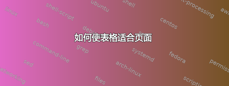 如何使表格适合页面