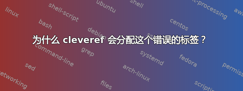 为什么 cleveref 会分配这个错误的标签？