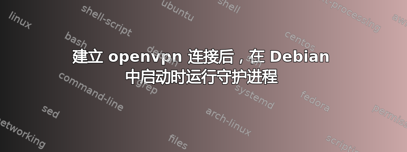 建立 openvpn 连接后，在 Debian 中启动时运行守护进程