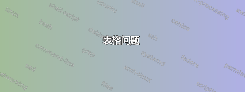 表格问题