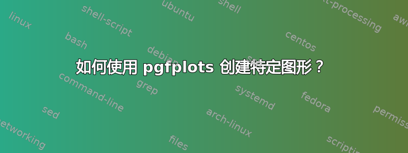 如何使用 pgfplots 创建特定图形？