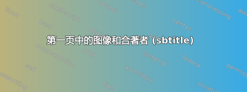 第一页中的图像和合著者 (sbtitle) 