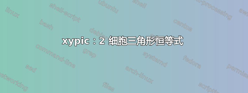 xypic：2 细胞三角形恒等式