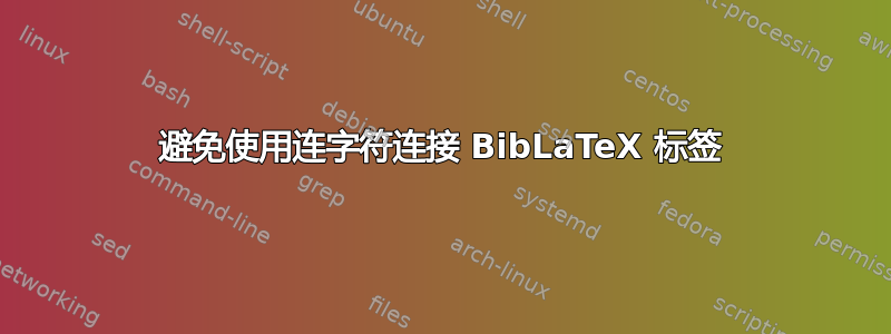 避免使用连字符连接 BibLaTeX 标签