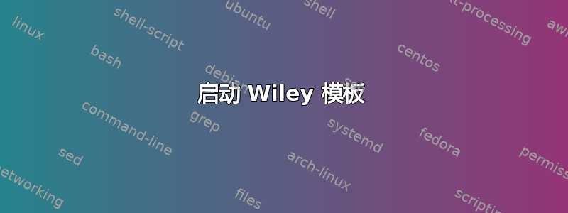 启动 Wiley 模板