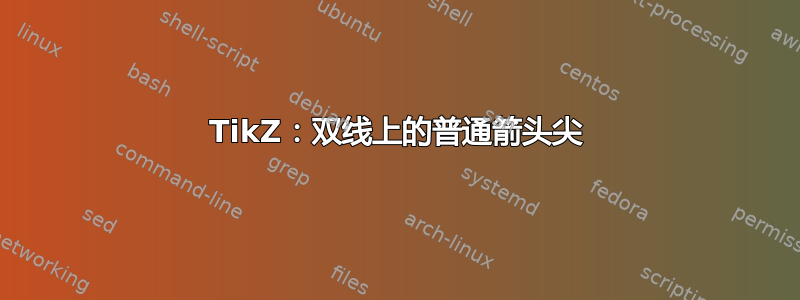 TikZ：双线上的普通箭头尖