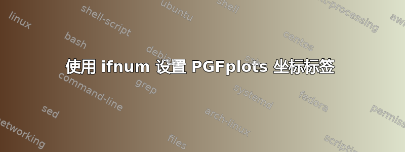 使用 ifnum 设置 PGFplots 坐标标签