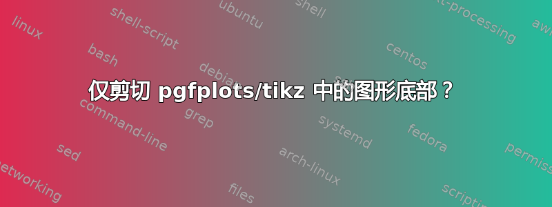 仅剪切 pgfplots/tikz 中的图形底部？