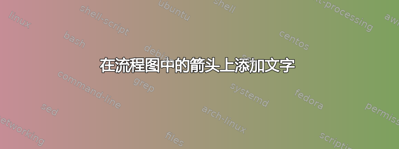 在流程图中的箭头上添加文字