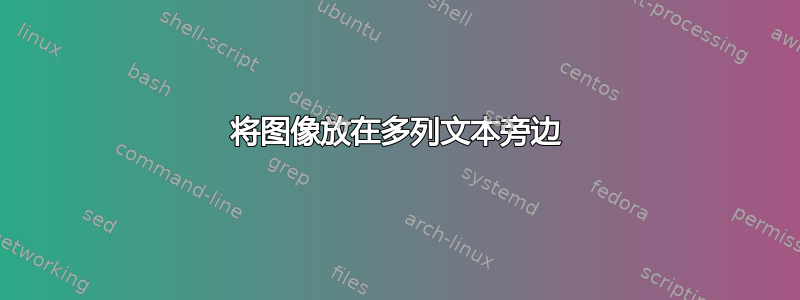 将图像放在多列文本旁边