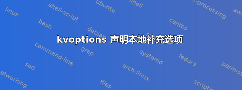 kvoptions 声明本地补充选项