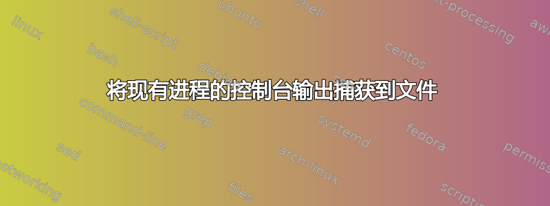 将现有进程的控制台输出捕获到文件