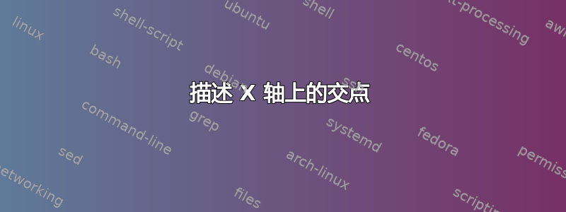 描述 X 轴上的交点