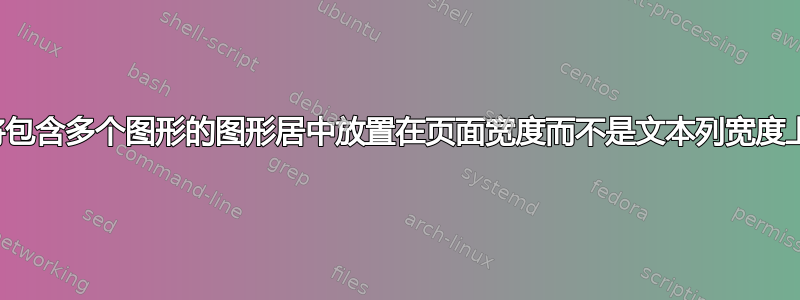 将包含多个图形的图形居中放置在页面宽度而不是文本列宽度上