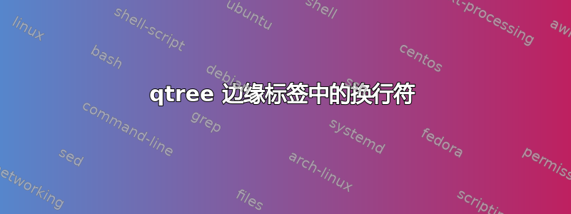 qtree 边缘标签中的换行符