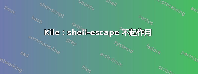 Kile：shell-escape 不起作用