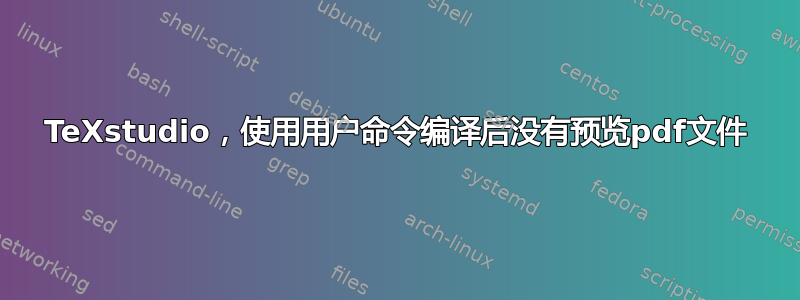 TeXstudio，使用用户命令编译后没有预览pdf文件