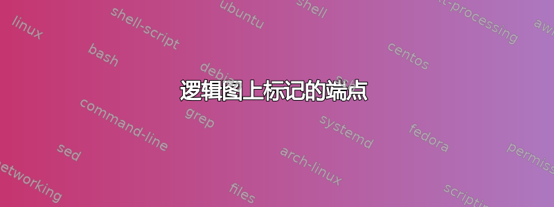 逻辑图上标记的端点