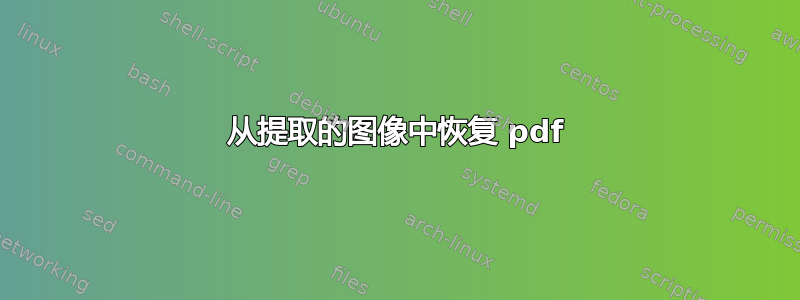 从提取的图像中恢复 pdf