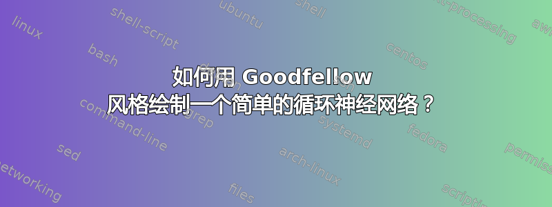 如何用 Goodfellow 风格绘制一个简单的循环神经网络？