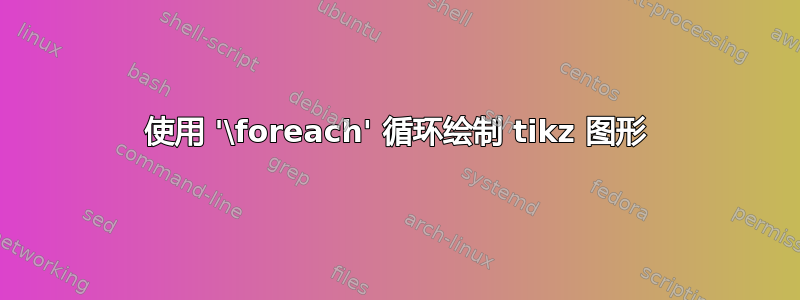 使用 '\foreach' 循环绘制 tikz 图形