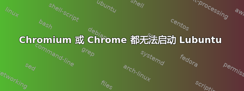 Chromium 或 Chrome 都无法启动 Lubuntu