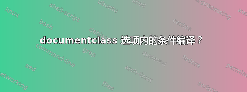 documentclass 选项内的条件编译？