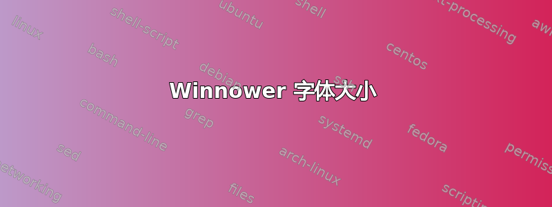 Winnower 字体大小