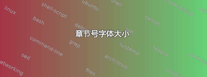 章节号字体大小