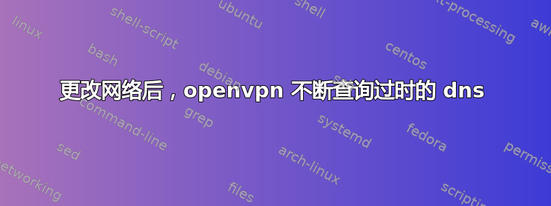 更改网络后，openvpn 不断查询过时的 dns