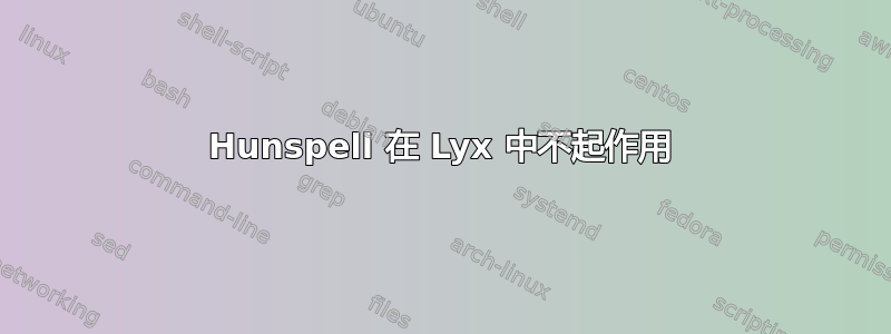 Hunspell 在 Lyx 中不起作用