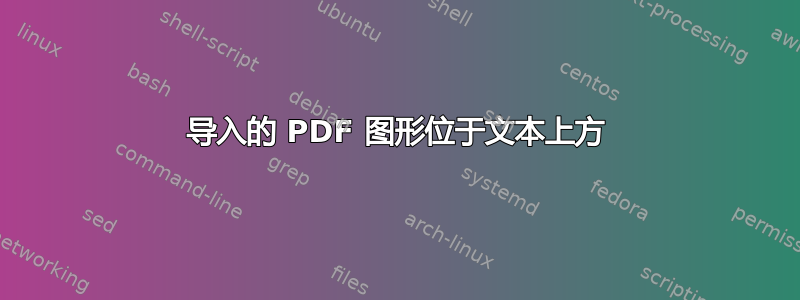 导入的 PDF 图形位于文本上方