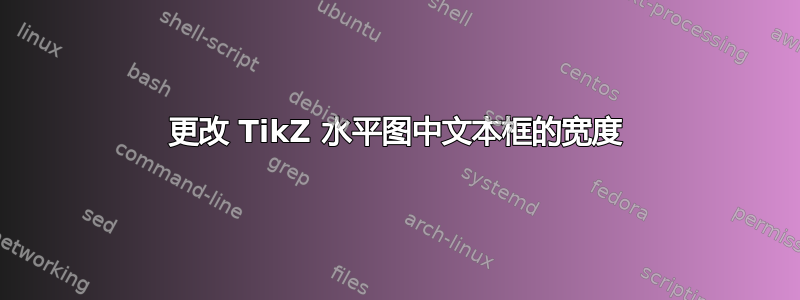 更改 TikZ 水平图中文本框的宽度