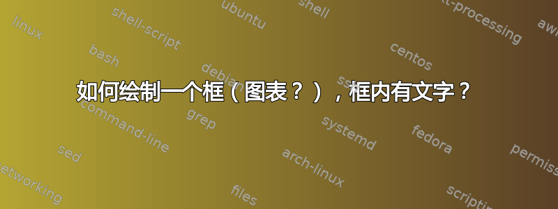 如何绘制一个框（图表？），框内有文字？