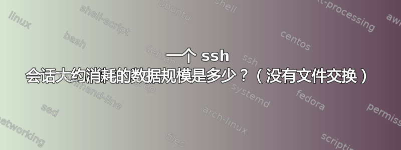 一个 ssh 会话大约消耗的数据规模是多少？（没有文件交换）