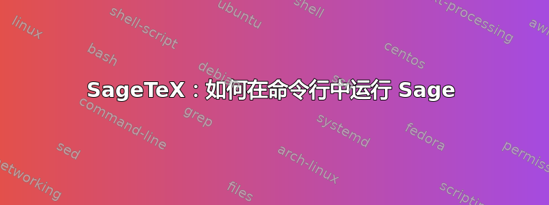 SageTeX：如何在命令行中运行 Sage