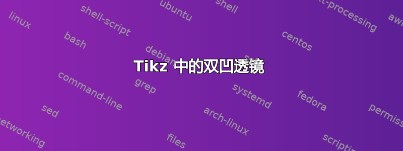 Tikz 中的双凹透镜