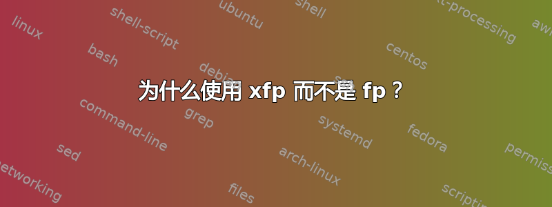 为什么使用 xfp 而不是 fp？