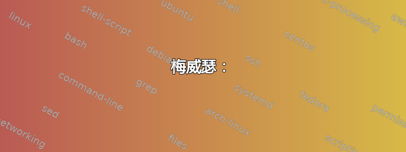 梅威瑟：