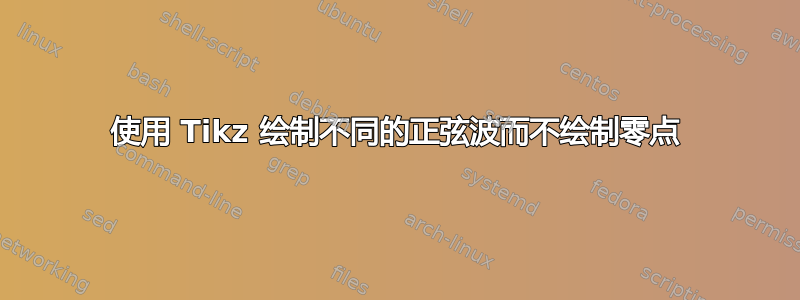 使用 Tikz 绘制不同的正弦波而不绘制零点