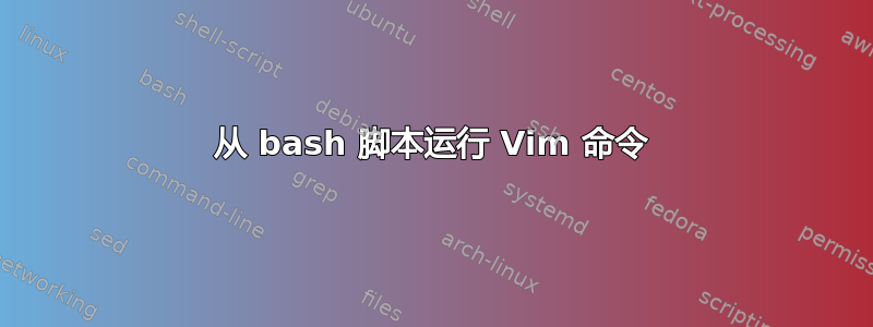 从 bash 脚本运行 Vim 命令