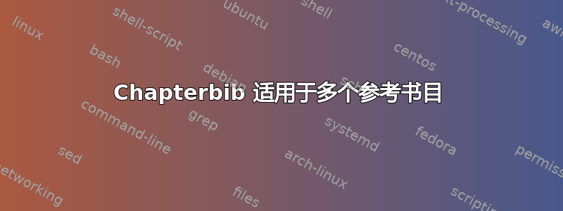 Chapterbib 适用于多个参考书目