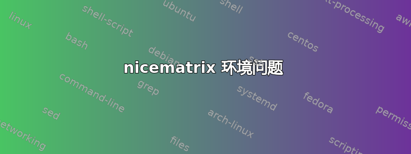 nicematrix 环境问题