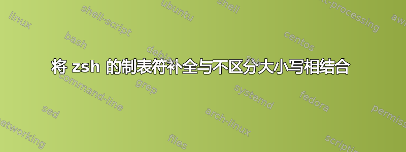 将 zsh 的制表符补全与不区分大小写相结合