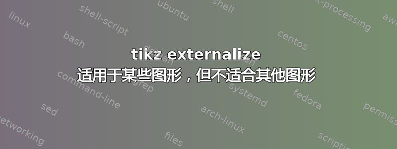 tikz externalize 适用于某些图形，但不适合其他图形