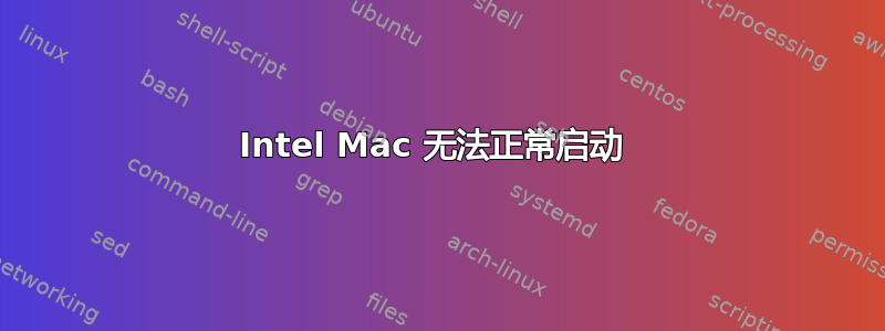 Intel Mac 无法正常启动 