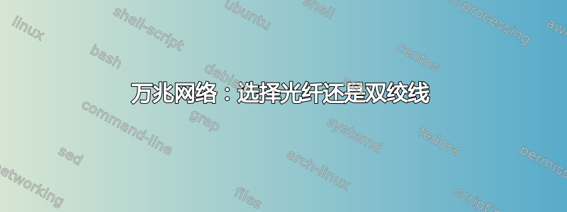 万兆网络：选择光纤还是双绞线