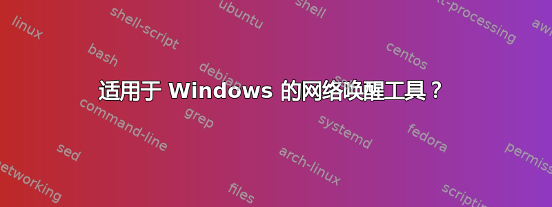 适用于 Windows 的网络唤醒工具？