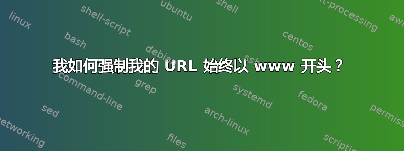 我如何强制我的 URL 始终以 www 开头？