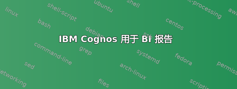 IBM Cognos 用于 BI 报告 